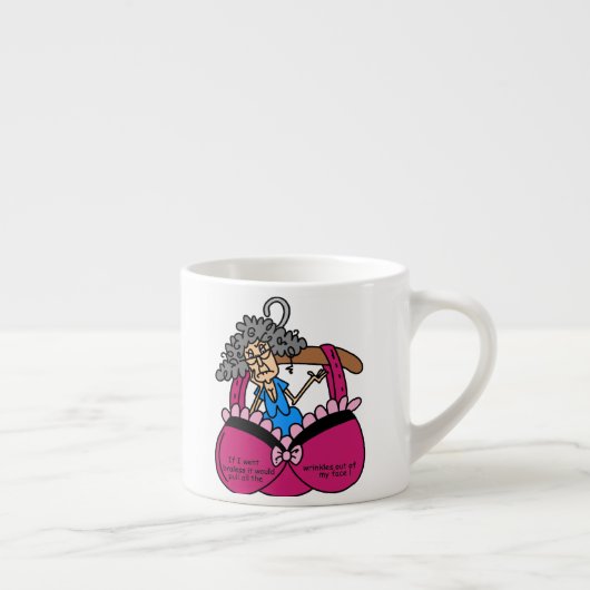 ブラおよびしわのユーモア エスプレッソカップ (右)