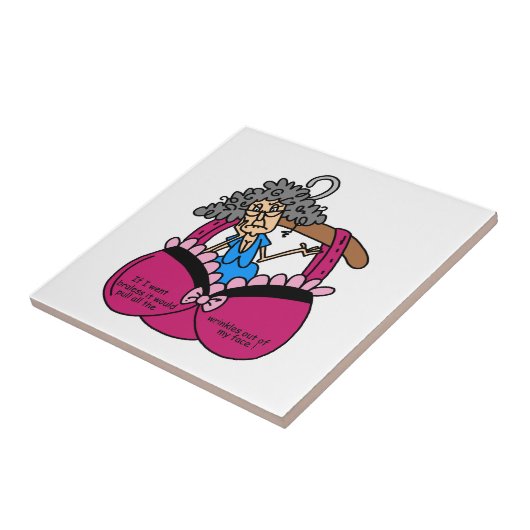 ブラおよびしわのユーモア タイル (側面)