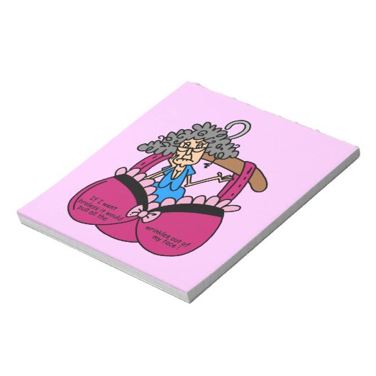 ブラおよびしわのユーモア ノートパッド (回転)