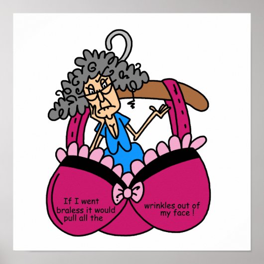 ブラおよびしわのユーモア ポスター (正面)