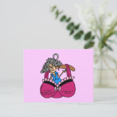 ブラおよびしわのユーモア ポストカード (スタンド正面)