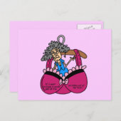 ブラおよびしわのユーモア ポストカード (正面/裏面)