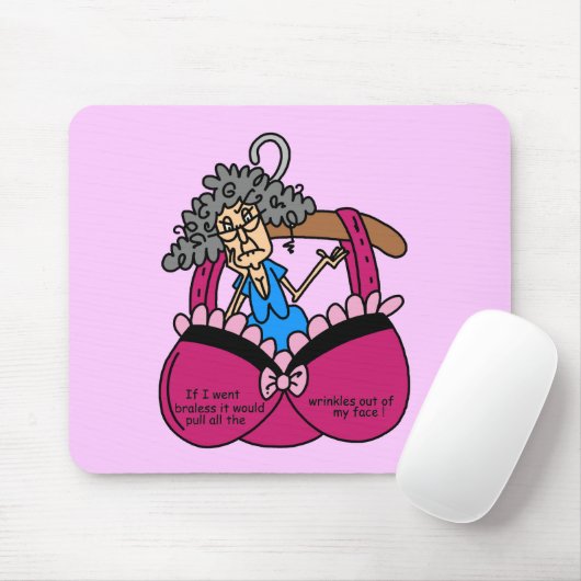 ブラおよびしわのユーモア マウスパッド (マウス)