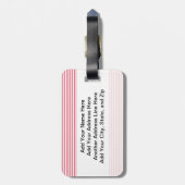 ブラおよびしわのユーモア ラゲッジタグ (裏面縦)