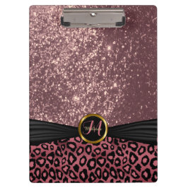 ブラかわいらしック&バラ金ゴールドグリッター クリップボード