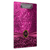 ブラかわいらしック&ブライトピンクグリッターデザイン クリップボード (右)