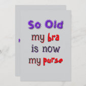 ブラが財布に変身パーティ招待 招待状 (正面/裏面)