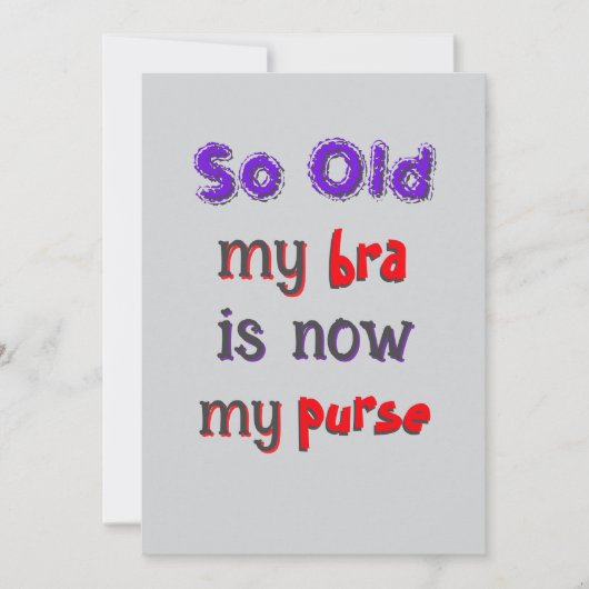 ブラが財布に変身 招待状 (正面)