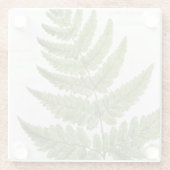 ブラで絵を描かれる広い刺だらけ歯付きBucklerシダ ガラスコースター (裏面)