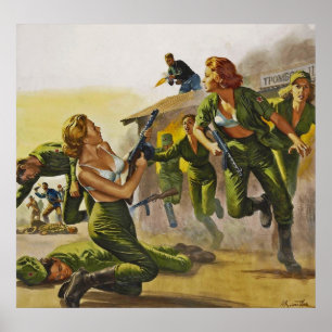 ブラの戦いの戦闘の女性 ポスター