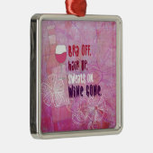 ブラは、毛、行くワイン発汗します メタルオーナメント (右)