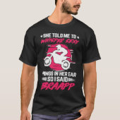 ブラアプリ汚れバイクもしくは自転車に乗る人バイクmotocross 2ストローク方向 tシャツ (正面)