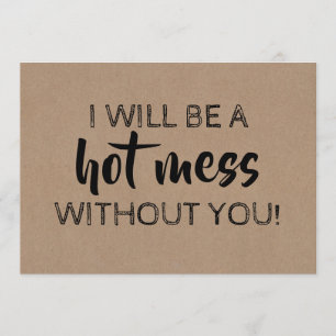 ブライおもしろいドメイド/メイド・オブ・オーナー（花嫁付き添い人）提案 招待状