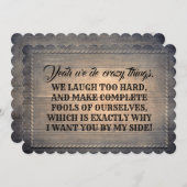 ブライおもしろいドメイド/メイド・オブ・オーナー(花嫁付き添い人)提案 招待状 (正面/裏面)