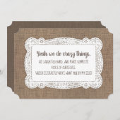 ブライおもしろいドメイド/メイド・オブ・オーナー（花嫁付き添い人）提案 招待状 (正面/裏面)