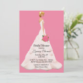 ブライかわいらしドピンクブライダルシャワー 招待状 (スタンド正面)