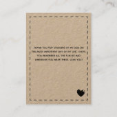 ブライアス魅力的メイドはディスプレイを呼び出してくれてありがとう 名刺 (裏面)