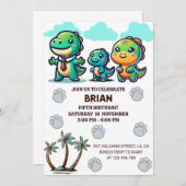 ブライアンズフィフス誕生日 招待状 (正面/裏面)