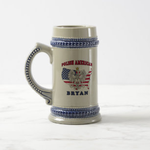 ブライアンテキサス州ポーランドアメリカン ビールジョッキ