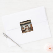 『ブライアント夫人の快楽』の寝室、c.1860 スクエアシール (封筒)