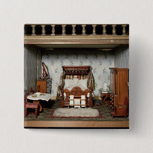 「ブライアントPleasure夫人」のの寝室、c.1860 缶バッジ (正面)