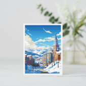 ブライアンヘッドユタヴィンテージ旅行イラストレーション ポストカード (スタンド正面)