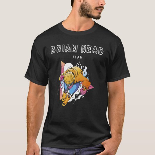 ブライアンヘッド ユタ州 アメリカ レトロ スキー Tシャツ (正面)