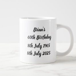 ブライアン60歳の誕生日マグカップ ジャンボコーヒーマグカップ