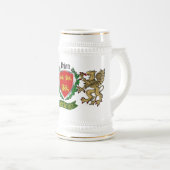 ブライアン/ブライアンアイリッシュシールド(グリフィン付パーソナライズされた) ビールジョッキ (正面右)