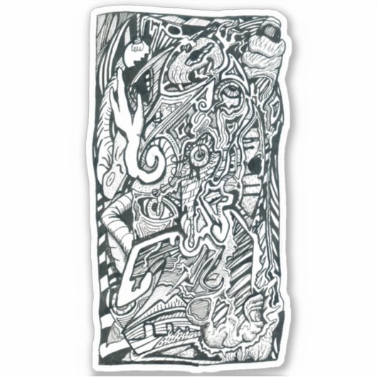 ブライアン・ベンソンによる不安攻撃はビニールのステッカーをカット シール (正面)