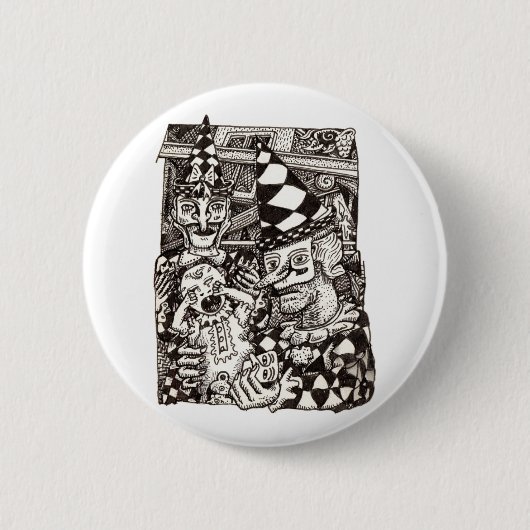 ブライアン・ベンソンによる男の作り 缶バッジ (正面)