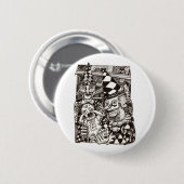 ブライアン・ベンソンによる男の作り 缶バッジ (正面&裏面)