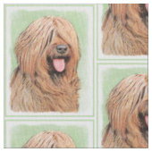 ブライア絵画ールズ-かわいいオリジナルの犬芸術 ファブリック (クローズアップ)