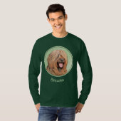 ブライア絵画ールズ-かわいいオリジナルの犬芸術 Tシャツ (正面フル)