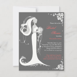 ブライエレガントドブライダルシャワーパーティー発表 招待状