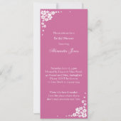 ブライエレガントドブライダルシャワーパーティー発表 招待状 (裏面)