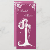 ブライエレガントドブライダルシャワーパーティー発表 招待状 (正面/裏面)