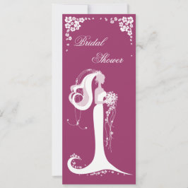 ブライエレガントドブライダルシャワーパーティー発表 招待状