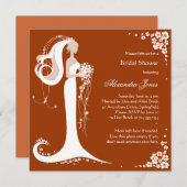 ブライエレガントドブライダルシャワーパーティー発表 招待状 (正面/裏面)