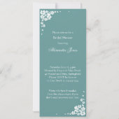 ブライエレガントドブライダルシャワーパーティー発表 招待状 (裏面)