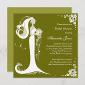 ブライエレガントドブライダルシャワーパーティー発表 招待状 (正面/裏面)