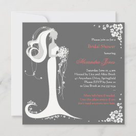 ブライエレガントドブライダルシャワーパーティー発表 招待状