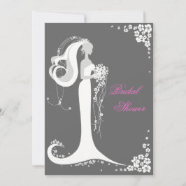 ブライエレガントドブライダルシャワーパーティー発表 招待状