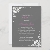 ブライエレガントドブライダルシャワーパーティー発表 招待状 (裏面)