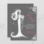 ブライエレガントドブライダルシャワーパーティー発表 招待状 (正面/裏面)