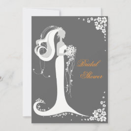 ブライエレガントドブライダルシャワーパーティー発表 招待状