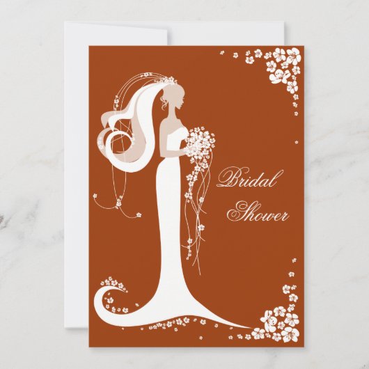 ブライエレガントドブライダルシャワーパーティー発表 招待状 (正面)