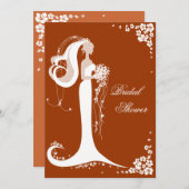 ブライエレガントドブライダルシャワーパーティー発表 招待状 (正面/裏面)