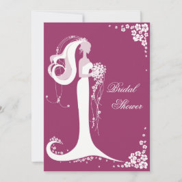 ブライエレガントドブライダルシャワーパーティー発表 招待状