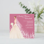 ブライエレガントドブライダルシャワー招待ハニーサックル 招待状 (スタンド正面)